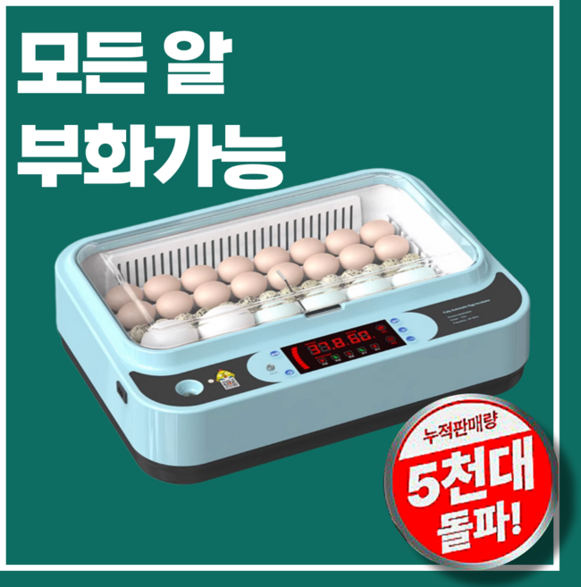 에그온봄 자동 온도 조절 회전 병아리 부화기 앵무새 비둘기 메추리 둥지 새장 새집, 1개, 블루 9구