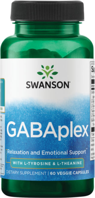 스완슨 Gabaplex 위드 L-티로신 & L-테아닌 베지 캡, 60정, 1개