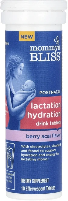 단백질 비타민 철분 마그내슘 칼슘 Mommy's Bliss 산후 수유 수분 공급 드링크 정제 베리 아사이 퍼비센트 정제 10정 고루고루섭취해주세요, MommysBliss산후수유수분공급드링크정제베리아사이퍼, 1개 - 쿠팡