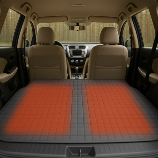 꼼지락 12V 100% 탄소온열매트 더블 차박 캠핑용 루어스타일, 1200X1850+12V용 조절기