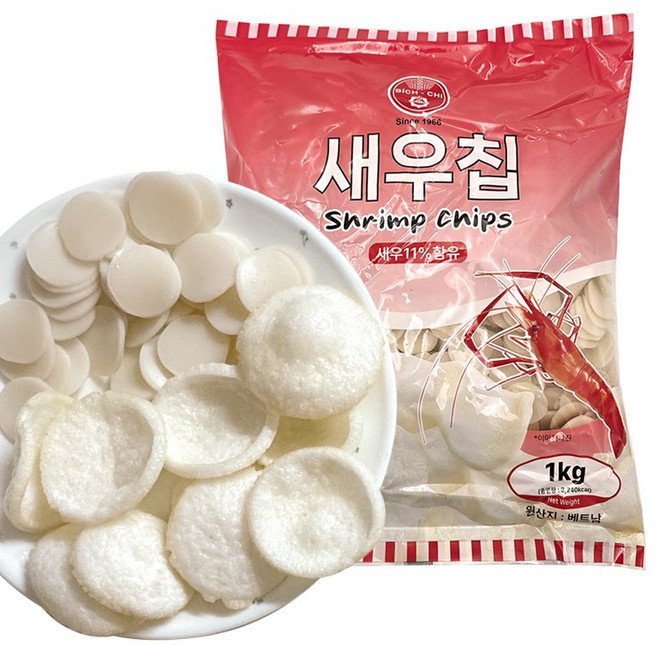비치치 새우칩 1kg 업소용, 1개
