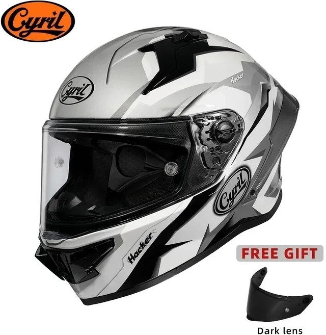 남녀공용 풀 페이스 오토바이 헬멧 DOT 승인 오리지널 CYRIL Cascos Para Moto, 05 XL, 05 CKB