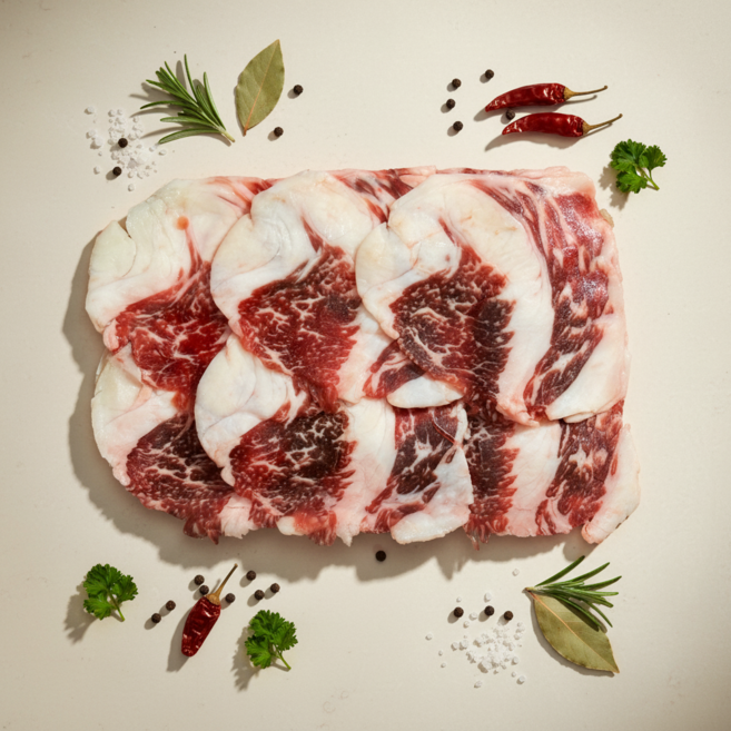 블랙앵거스 소 갈비살 살치살 부채살 차돌박이 꽃갈비살 스테이크 미국산 소고기 프라임, 구이용 (차돌박이), 300g, 1개