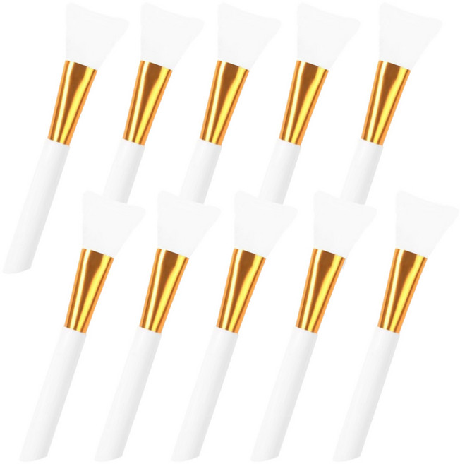 데일리 모델링 실리콘 얼굴 팩붓 팩브러쉬, 10개, 화이트