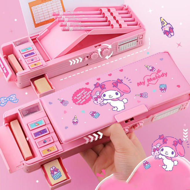 변신필통 시나모롤 학용품 변신 로봇, 1개, 핑크