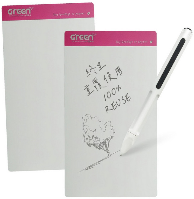 Green Board 7.2吋磁性電紙板 MT7標準書寫組 (電紙板x2 手寫筆) 0.5mm超薄軟性電子紙 MIT雙專利設計, 粉色