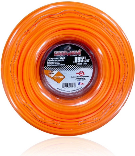 12140 로터리 ROTARY 예초기 다이아몬드 나일론줄 2.41mm*76M(사각타입) 미국생산품, 1개