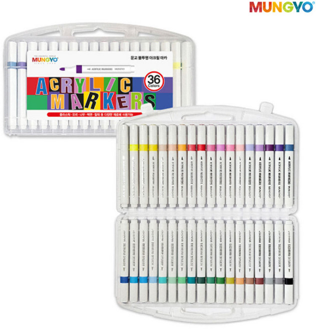 문교 불투명 아크릴 마카, 1개, 36색