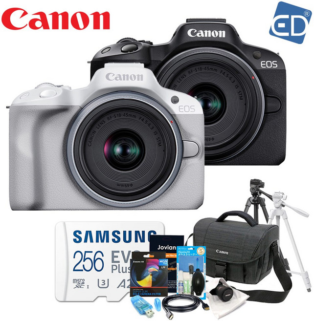 [캐논 정품] EOS R50 / RF S18-45mm + 256GB 패키지/ED, 02.캐논R50/RF S18-45 패키지/화이트