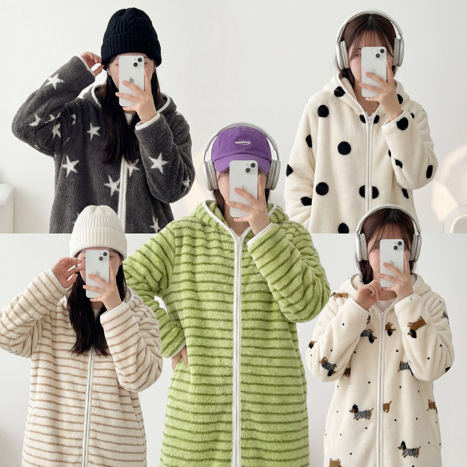 제로세븐 지퍼 극세사 집순이 후드담요 입는담요 롱 망토 특대형