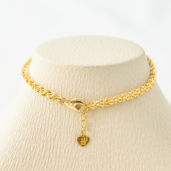 펠리체골드 24K 순금 그레이스 팔찌 1.875g (+선물포장) 데일리 볼드 유니크 고급 모던 여성 레이어드 기념일 선물 우정팔찌