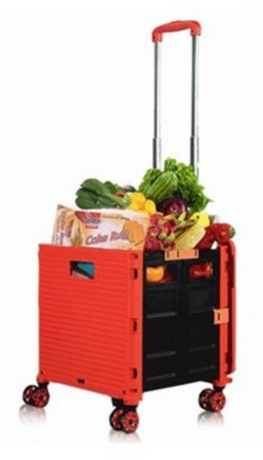 소미아 만능 접이식 스피너 카트, red, 1개