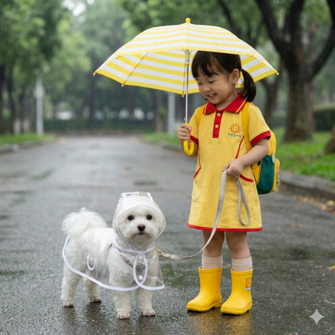 강아지 우비 레인코트 비옷 강아지레인코트 반려견비옷 중형견우비, 1개