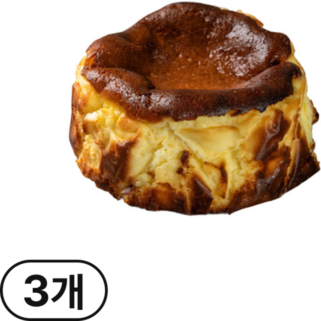 모아 바스크 말차 치즈케이크 그린티 케이크 호텔케이크 (냉동), 3개, 240g
