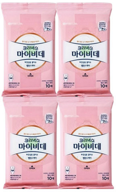 마이비데 화장실용 물티슈, 10매, 4개