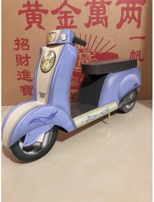 小蕙紙藝 紙紮摩托車, 藍,台, 1個