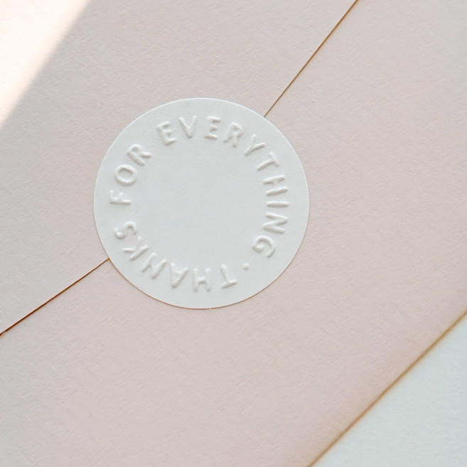 플로리 스티커 감사 원형 엠보 스티커 2.5cm thanks for everything, 216개