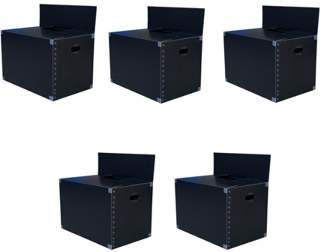 바른산업 이사박스 5호 고급형, 5개, 검정