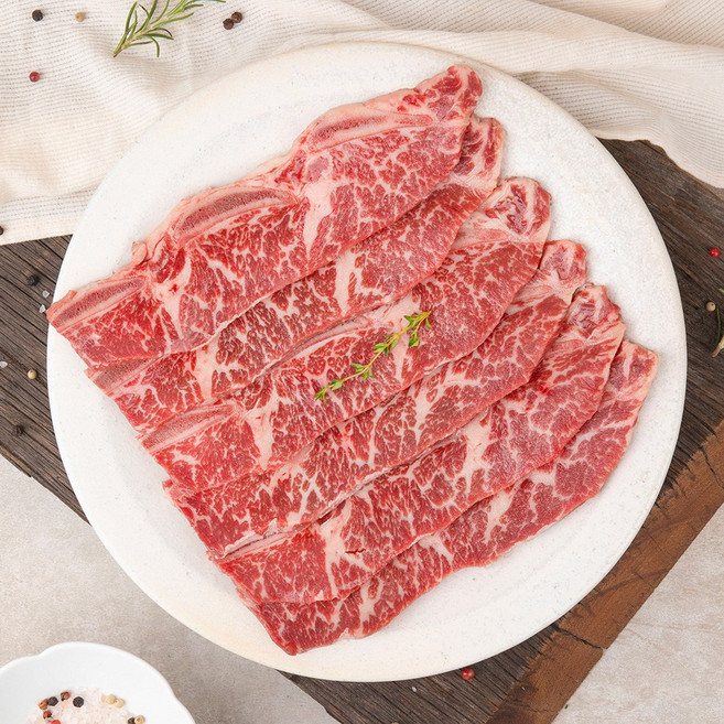 미국산 LA갈비 소 생갈비 꽃갈비 구이용 초이스 캠핑 선물세트, 1kg, 3개