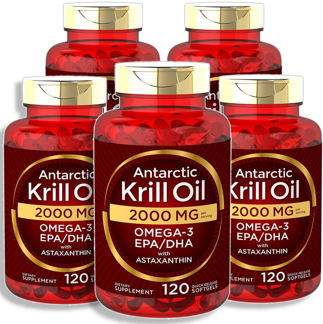 Carlyle 남극 크릴오일 2000mg, 5개, 120정