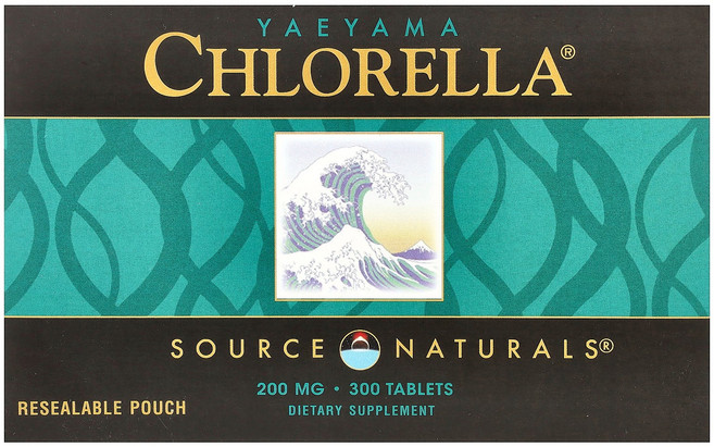 Source Naturals Yaeyama Chlorella® 300정 Naturals (소스 내추럴스), Source Naturals, Yaeyama Chlor, 1개, 0.9991055390313017