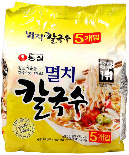 멸치칼국수(멀티) 98Gx5입(주)농심, 98g, 5개