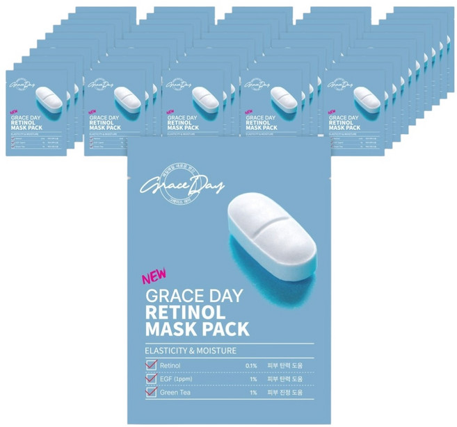 그레이스데이 레티놀 마스크팩 27g, 1개입, 100개