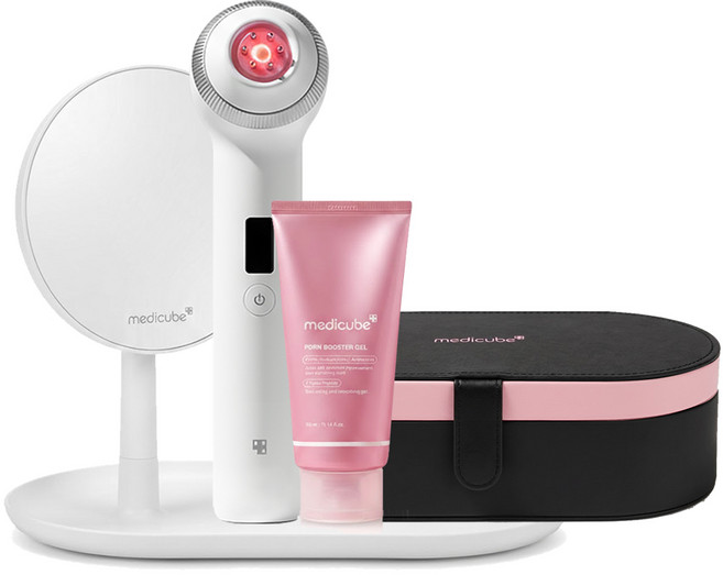 에이피알 메디큐브 에이지알 울트라튠 40.68 +PDRN 부스터 젤 + 전용 거울 + 울트라튠전용케이스, 화이트