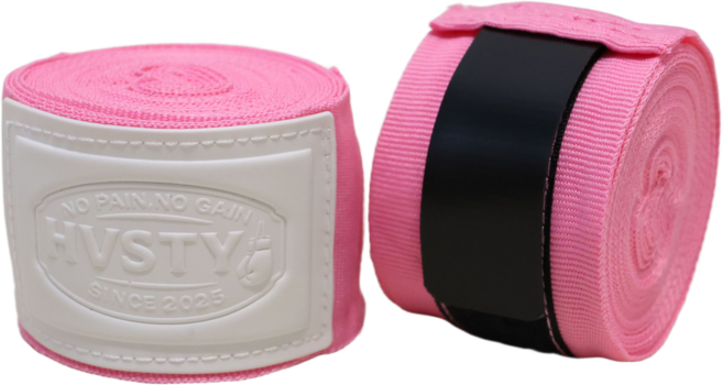 HVSTY 복싱 스타일 핸드랩 권투 훈련 밴디지 붕대 패션 허비스티, 2세트, 핑크