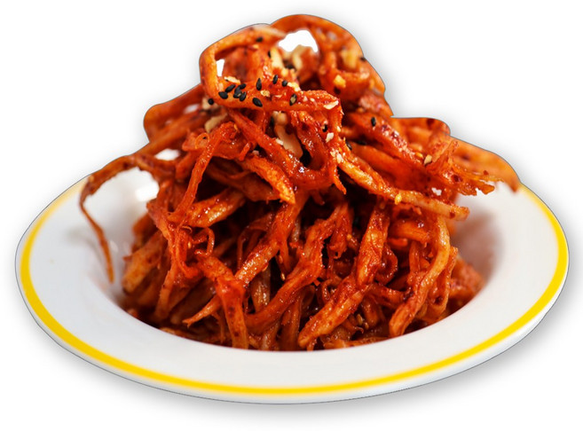 국내제조 달콤 매콤 쫄깃 오징어채 진미채 무침 간편 반찬 500g, 1개