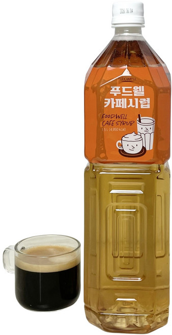 푸드웰 카페시럽 설탕 커피시럽 슈가 1.5L 1개