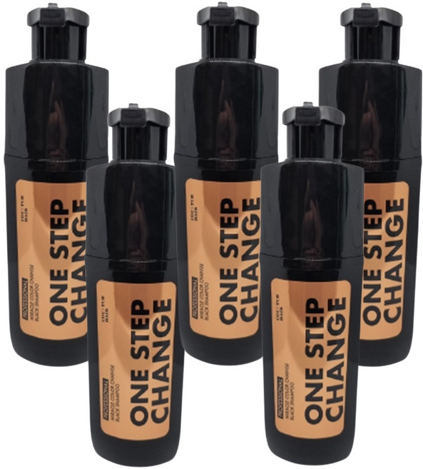 꾸띄르헤어 프로페셔널 럭셔리 컬러 체인지 블랙염색샴푸 원스텝 꾸띠르 180ml 기능성샴푸, 5개