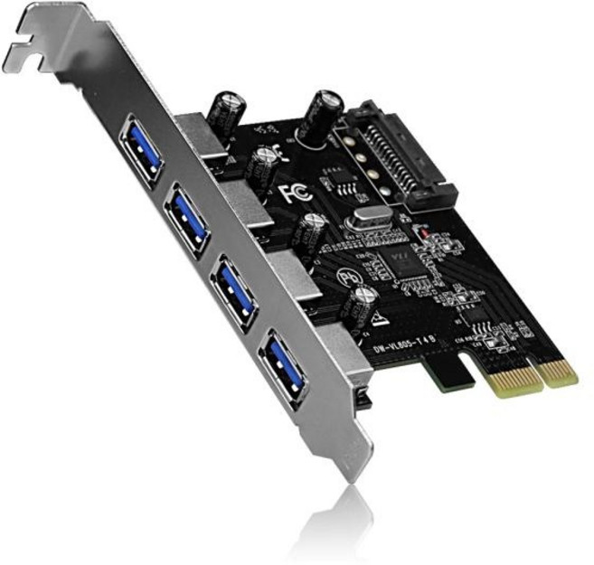 (에즈윈아이피씨) 에즈윈아이피씨 UX4-V100S (USB확장카드/PCI-E/4포트), 1개
