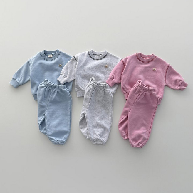 (당일발송) 나이스투미츄 2026 봄 베이비 베베 아동복 보니토 봄봄 맨투맨 조거팬츠 상하 세트 남아 여아 봄옷 상하복 사이즈 6m 12m 18m