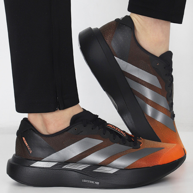 아디다스 아디제로 Adizero EVO SL M 에보슬 러닝화 블랙-아이언 메탈릭-퓨어 오렌지