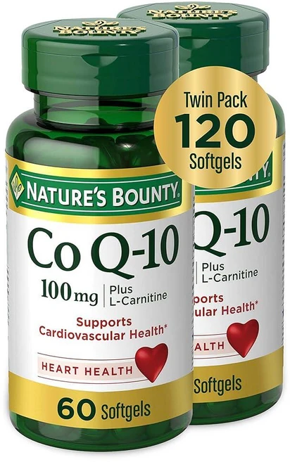 네이처스바운티 코큐텐 100mg L 카르니틴 캡슐 60정 2개 1세트 - 쿠팡