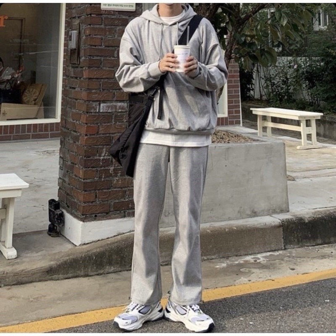 韓國 闊腿棉長褲 直筒舒適百搭