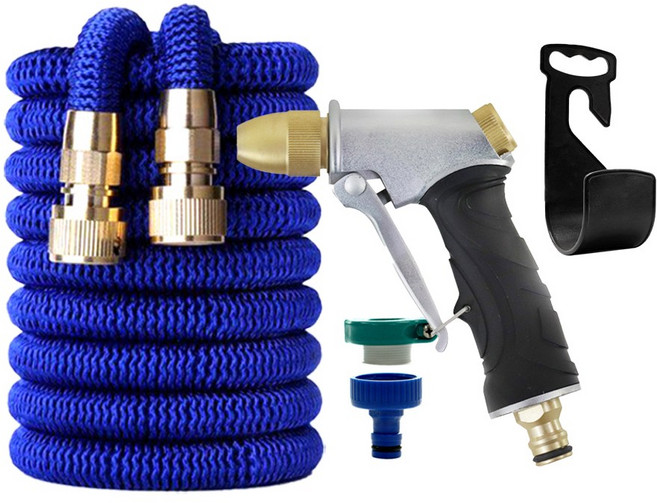 인포벨 더쎈 초강력 매직 분사기 고압 플렉시블 물 호스 호스릴 스프레이건 워터건 숏 분사기+일반호스5M, 1세트