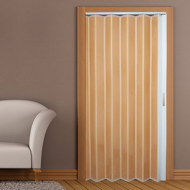 라온 벽면 무타공 자바라 커튼 홀딩도어 방풍 바람막이 접이식 문 칸막이 주름문 중문 한겹 필름 코팅 모든 사이즈 주문제작 오크