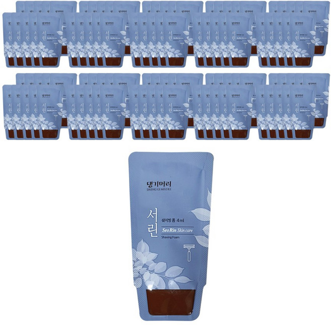 면도크림 쉐이빙 폼 젤 일회용 여행용 세면도구, 100개, 4ml