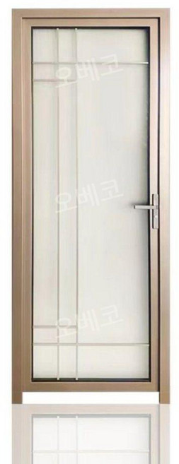욕실유리문 알루미늄 화장실 터닝도어 주방 베란다 다용도실, 골드 1.0T 70x200 오른쪽잠금, 1개