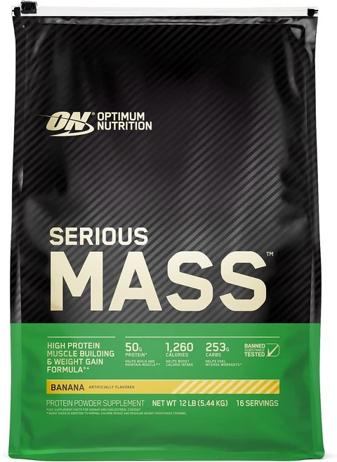 옵티멈 시리어스 매스 Serious Mass 12lb Banana, 5.44kg, 1개 - 쿠팡