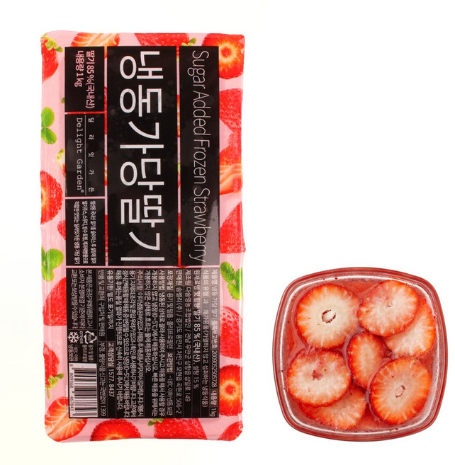 [딜라잇가든]냉동가당딸기(국산딸기85%함유), 15개, 1kg
