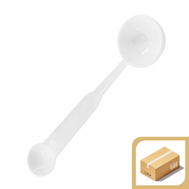 양면스푼 1g - 3g 115mm 1박스 5000개 국산 제약 분말 세제 다용도 플라스틱 분유 정확한계량, 화이트