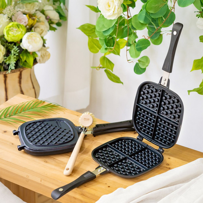 국산 육각 와플팬 메이커 크로플 샌드위치 누룽지 제조기 멀티 후라이팬 기계 홈카페 용품, 1개