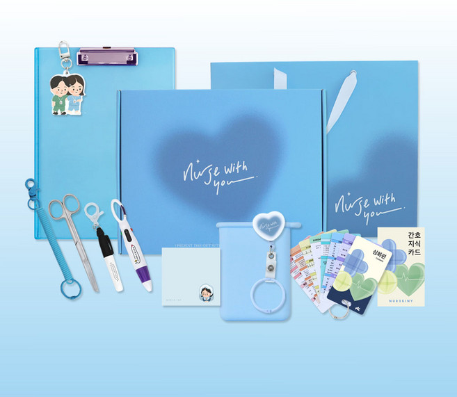 [STEP 4] NURSING SET 너스키니 간호사 신규 신입 나선식 실습 준비물 용품 선물 세트, 기본편