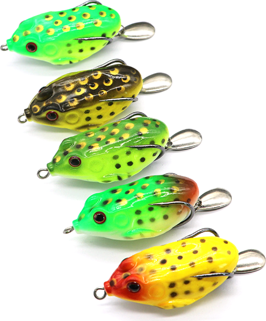 [행운을파는낚시] 스핀 프로그 탑워터 개구리웜 배스 루어 가물치 낚시, 06. 5개세트, 13g