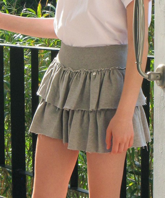 RONRON CANCAN RUFFLE 팬츠KIRT 그레이