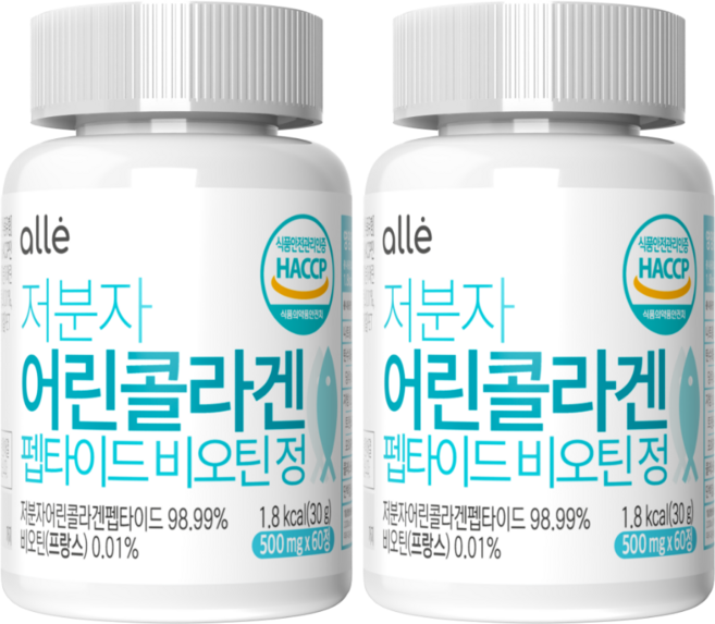 저분자콜라겐 펩타이드 비오틴 알레, 60정, 2개