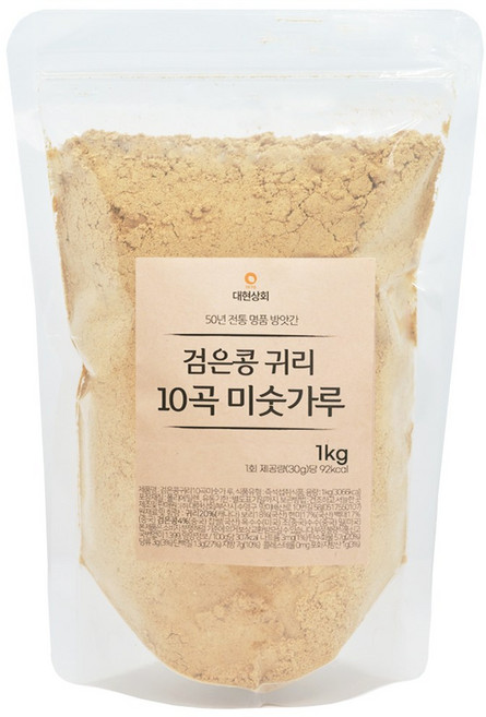50년전통대현상회 무첨가 검은콩 귀리 10곡 미숫가루, 1kg, 1개